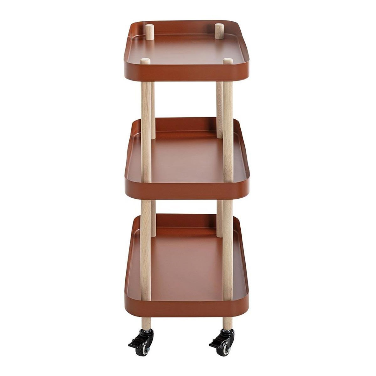 Paris Prix Desserte de Cuisine 3 Niveaux  Yumi  76cm Rouge