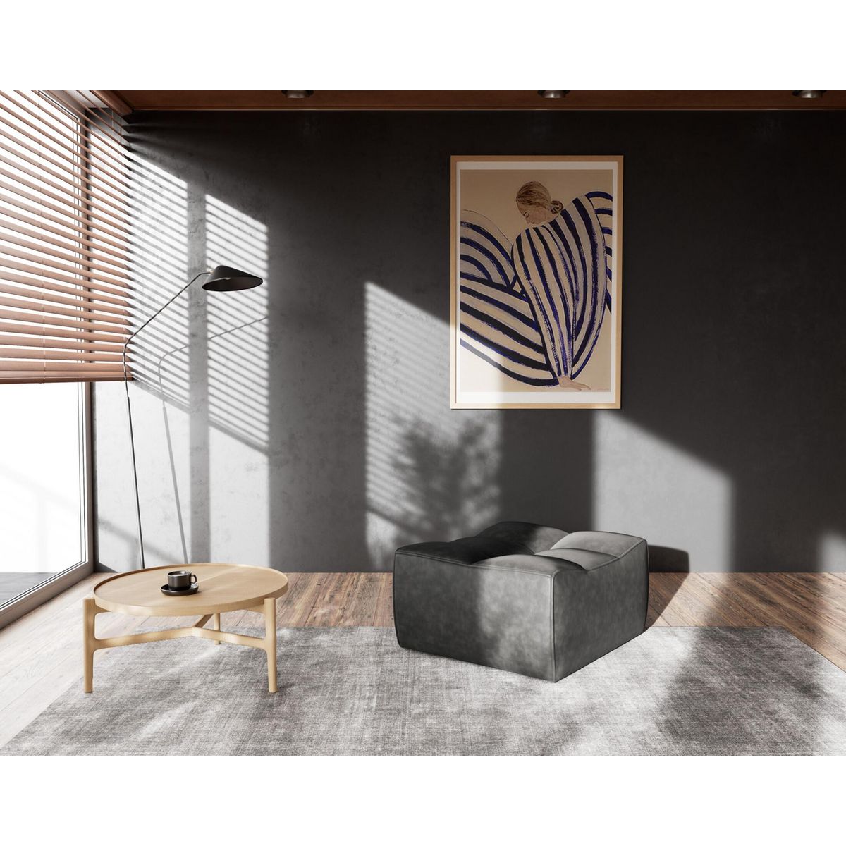 LISA DESIGN Alya - pouf en simili