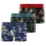 FREEGUN Lot de 3 boxers Signature Liberty. Coloris disponibles : Bleu