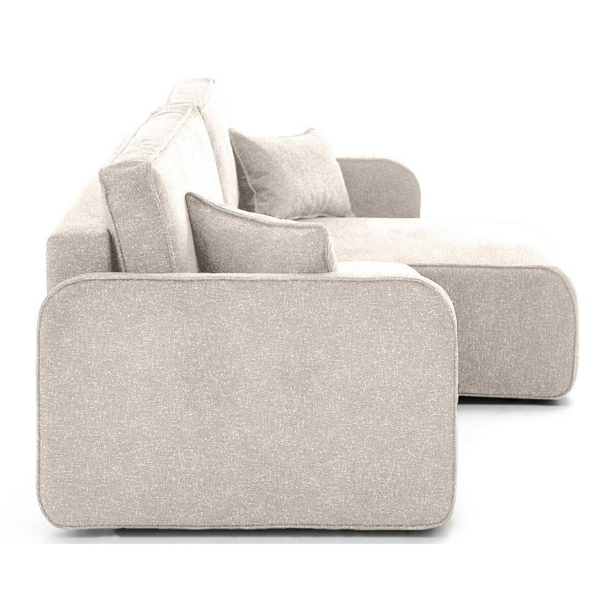 LISA DESIGN Apolline - canapé d'angle réversible 4 places convertible avec coffres en tissu moucheté