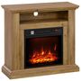 Voir la diapositive 1 : HOMCOM Cheminée électrique style montagnard aspect bois - niche, télécommande, timer - max. 1800W