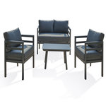 DCB GARDEN Salon de jardin 4 places en aluminium