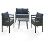 Voir la diapositive 1 : DCB GARDEN Salon de jardin 4 places en aluminium