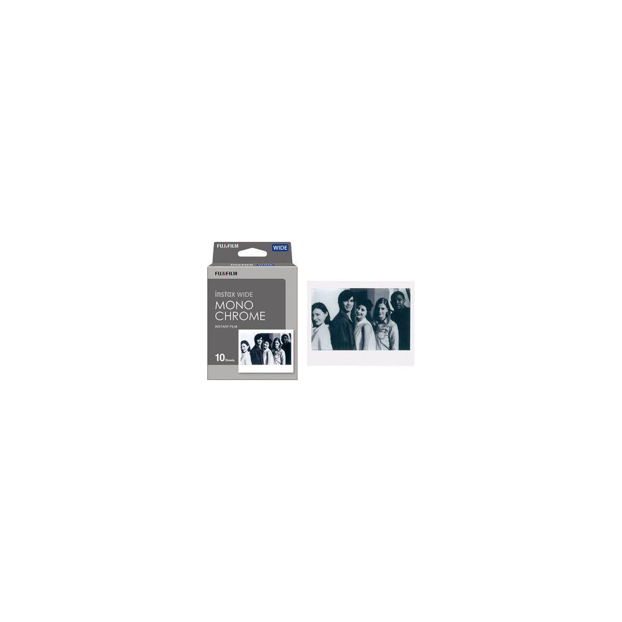 FUJIFILM Papier photo instantané Instax Wide Monochrome (x10)