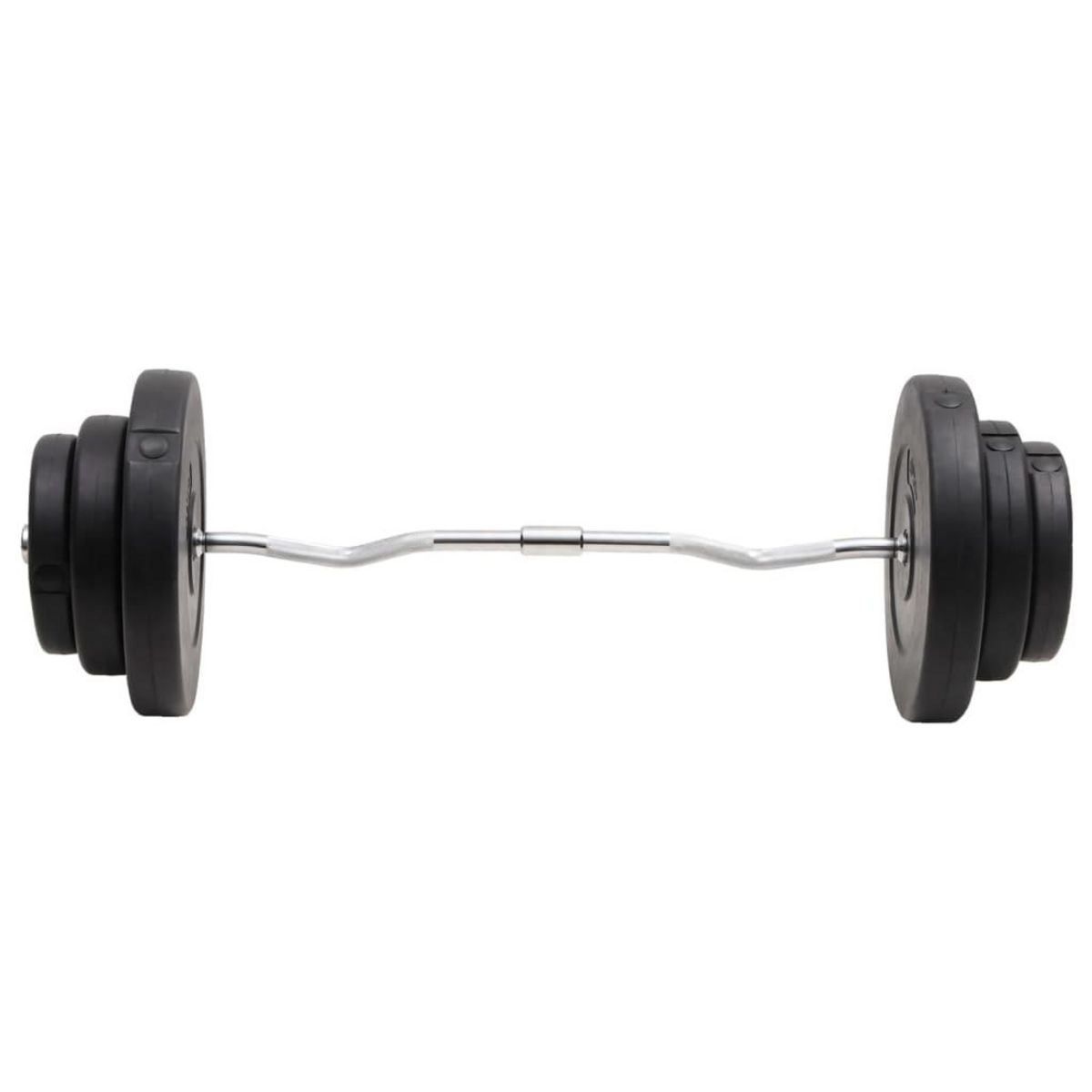 VIDAXL Barre d'halteres ondulee avec plaques 60 kg