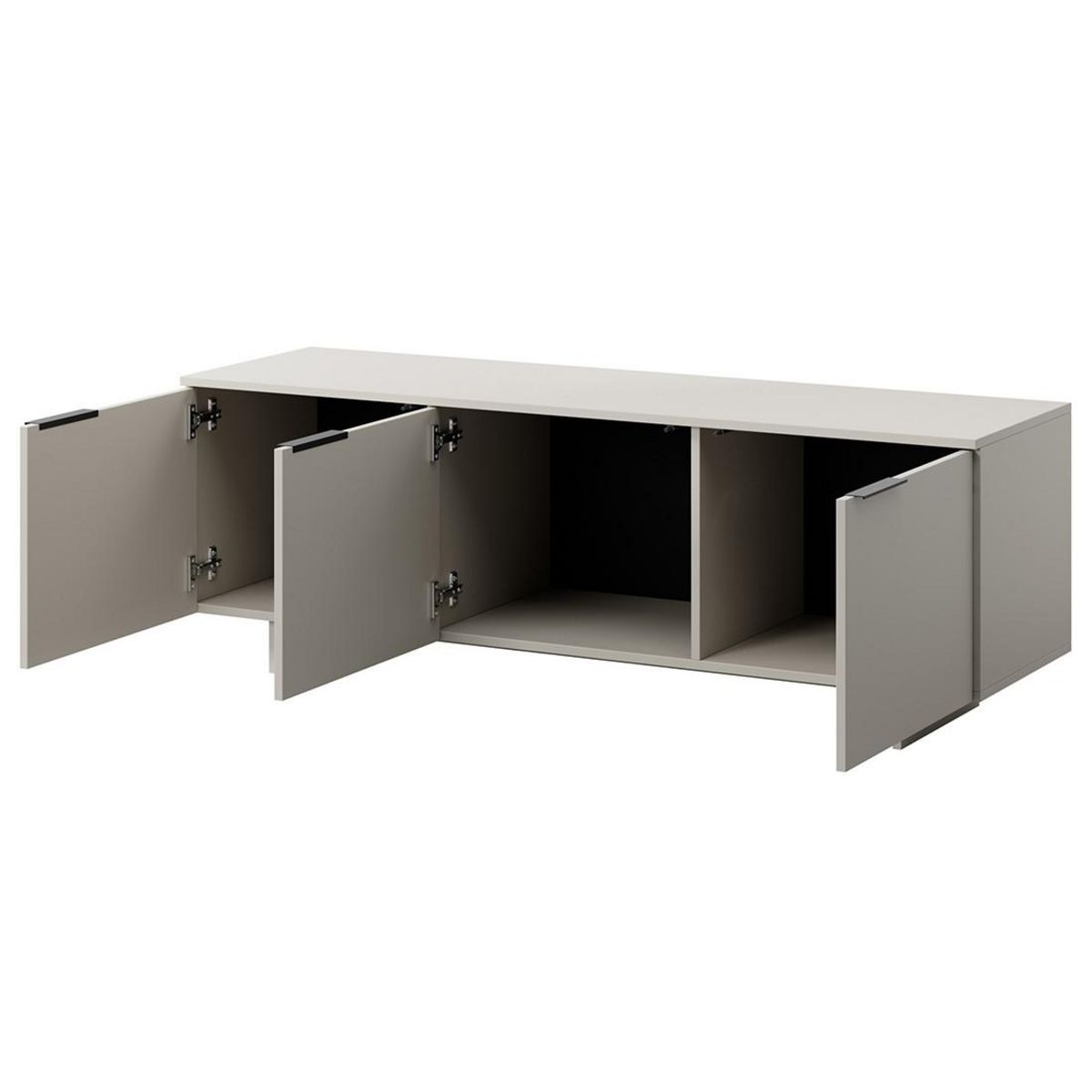 BEST MOBILIER Canterbury - meuble tv - beige - 3 portes - 150 cm