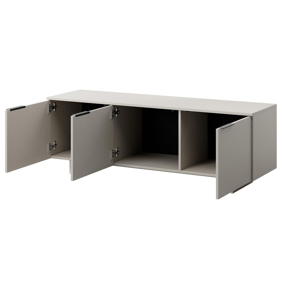 BEST MOBILIER Canterbury - meuble tv - beige - 3 portes - 150 cm