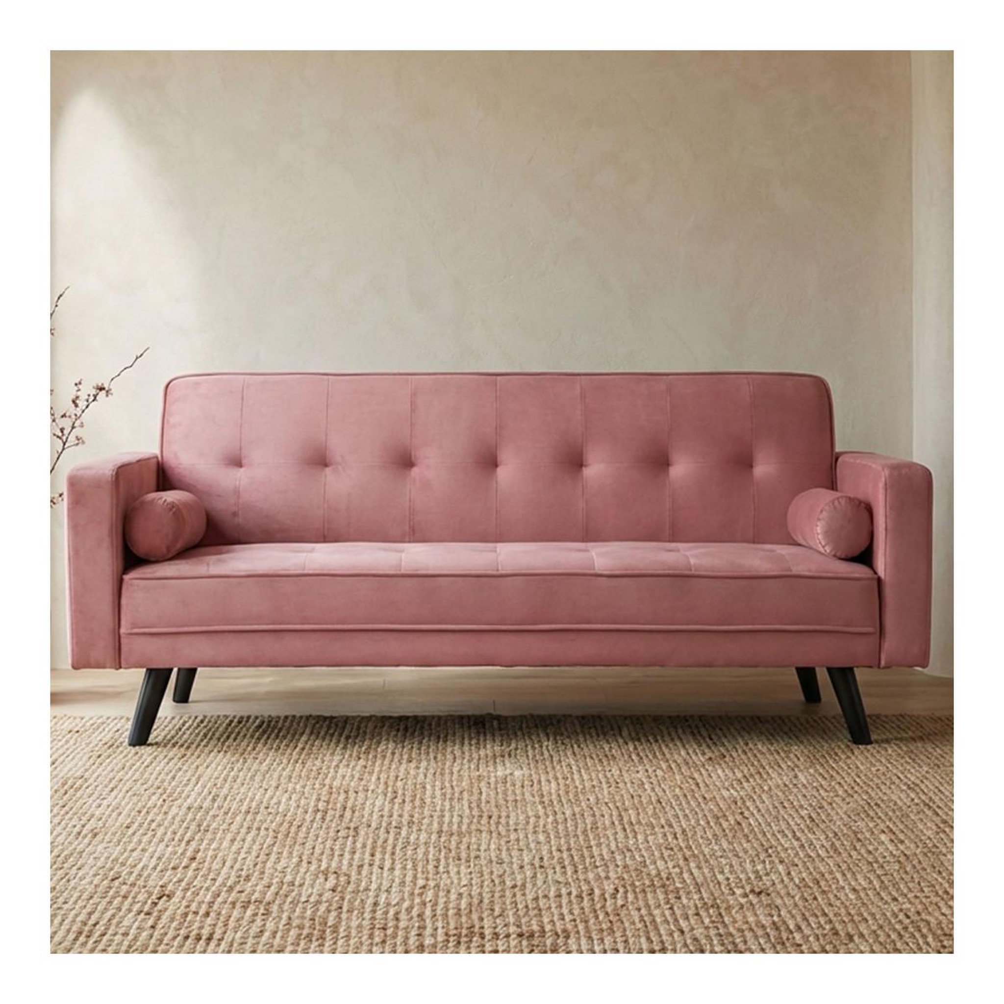 Voir la diapositive 5 : Paris Prix Canapé convertible 3 places scandinave  navya  rose