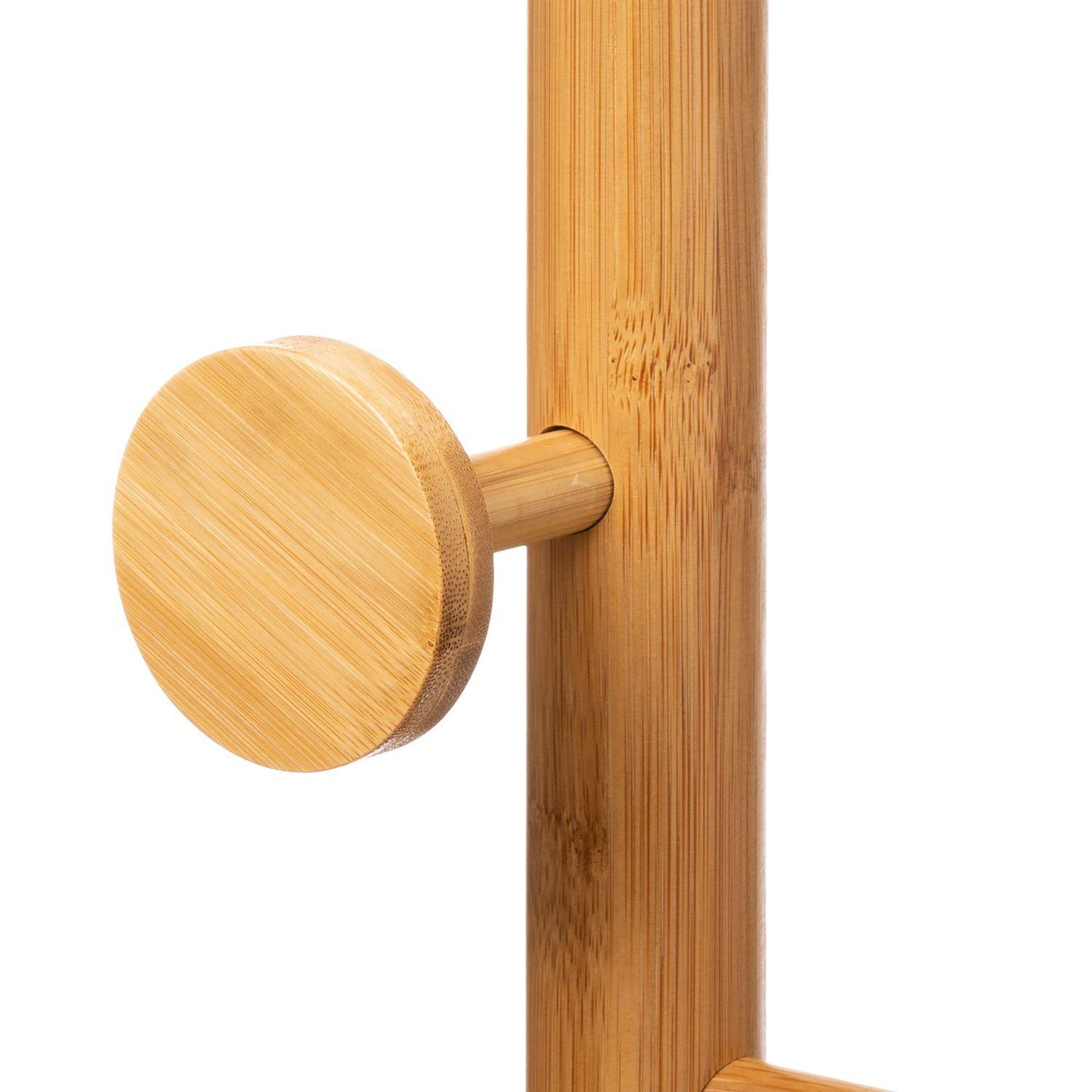 Voir la diapositive 2 : FIVE Porte Manteau en bambou avec 8 accroches - Beige