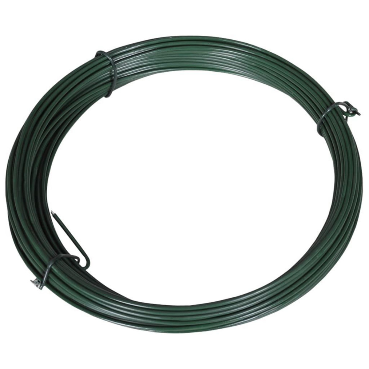 VIDAXL Fil de liaison de cloture 25 m 1,4/2 mm Acier Vert