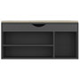 Voir la diapositive 5 : VIDAXL Banc a chaussures et coussin Gris 104x30x49cm Bois d'ingenierie