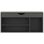 Voir la diapositive 5 : VIDAXL Banc a chaussures et coussin Gris 104x30x49cm Bois d'ingenierie