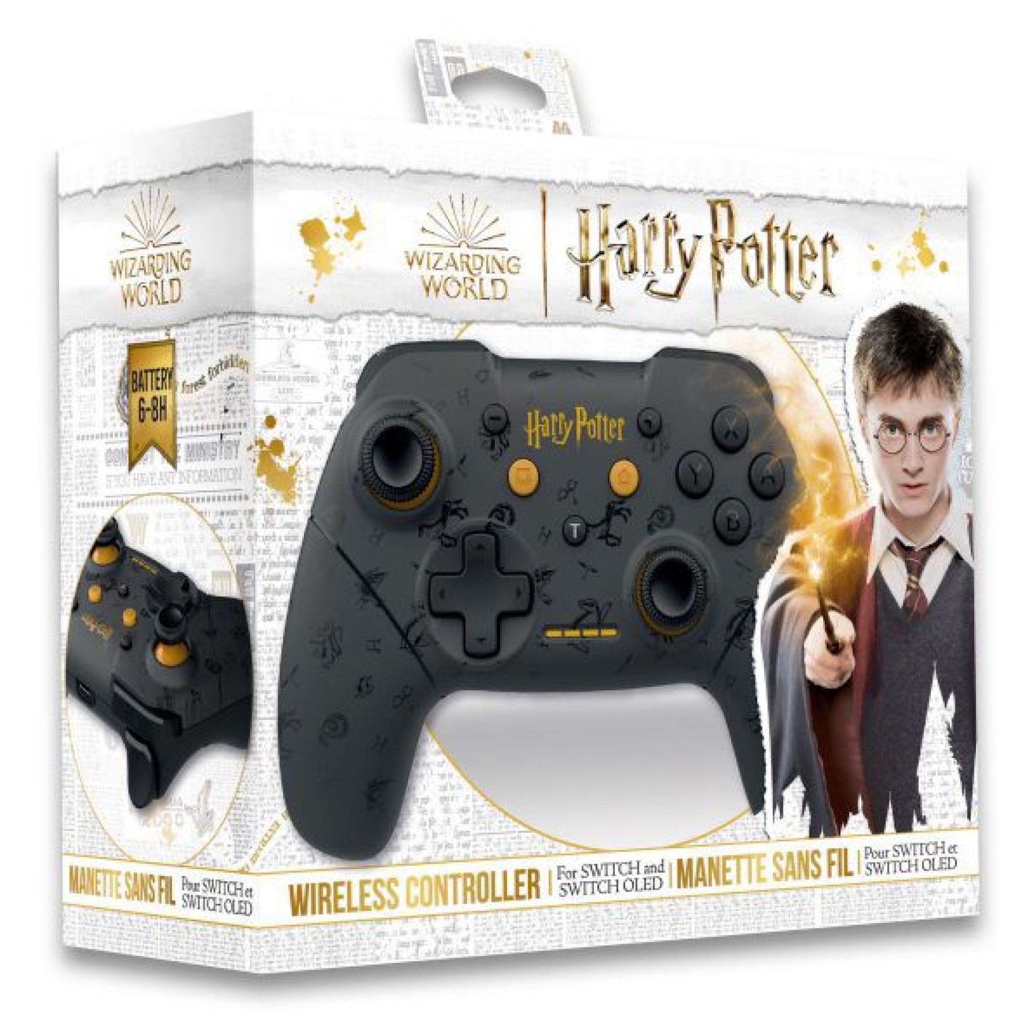 Voir la diapositive 4 : Manette Sans Fil Switch Noir Harry Potter 