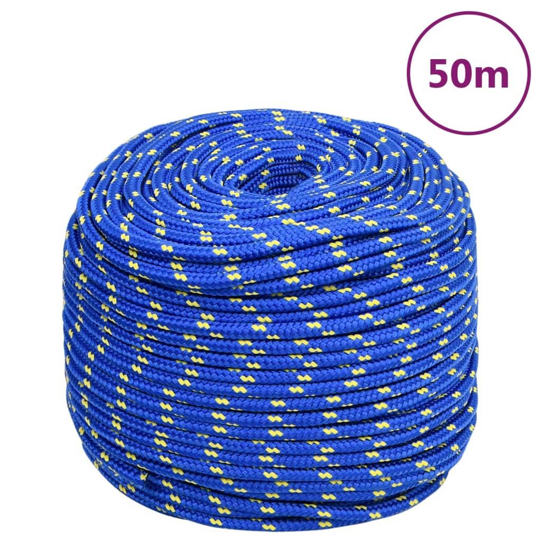 Voir la diapositive 1 : VIDAXL Corde de bateau Bleu 6 mm 50 m Polypropylene