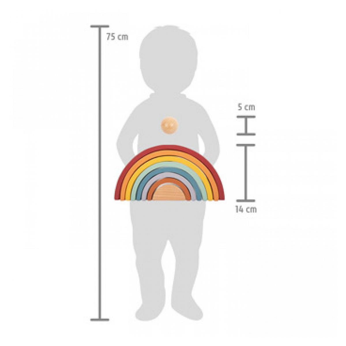 SMALLFOOT Blocs de construction en bois Arc-en-ciel Safari