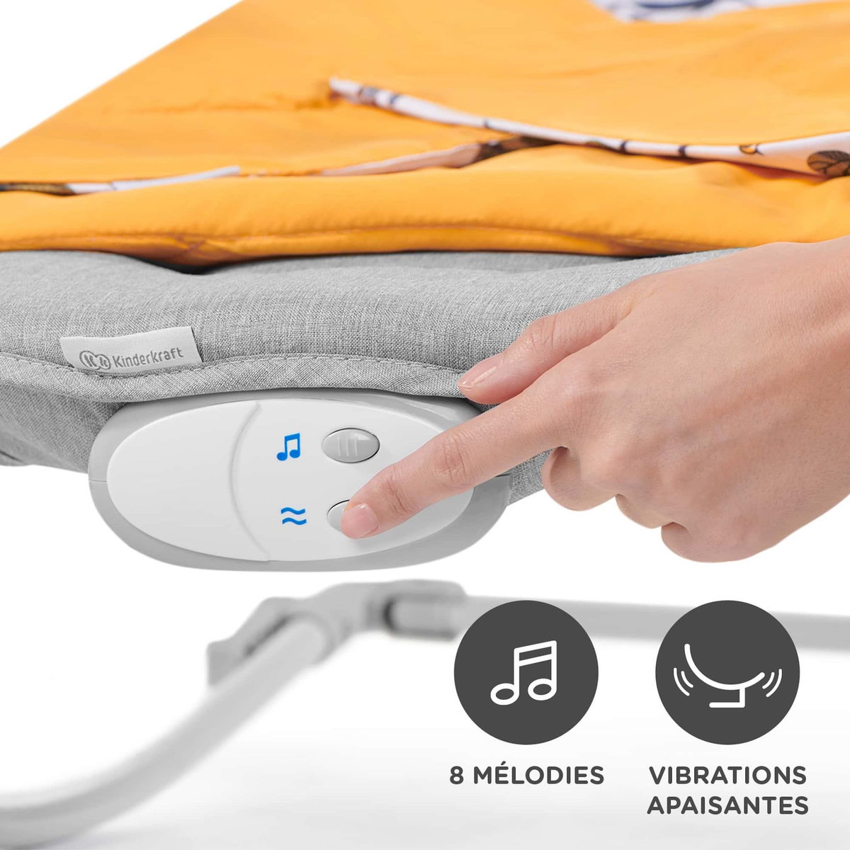 KINDERKRAFT Transat 2 en 1 - balancement apaisant avec musique et vibration