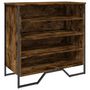 Voir la diapositive 2 : VIDAXL Armoire à chaussures chêne fumé 80x38x78 cm bois d ingénierie