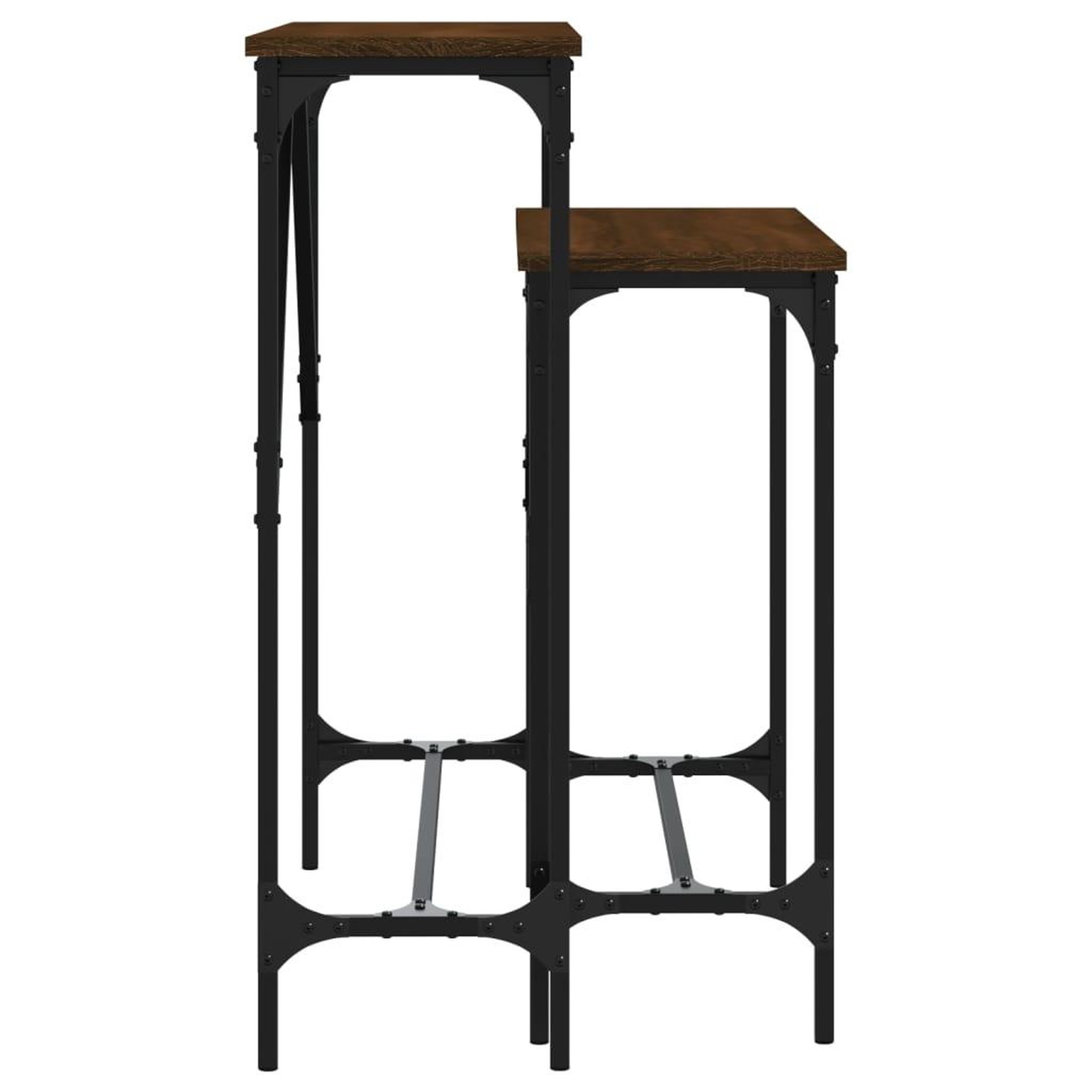 Voir la diapositive 5 : VIDAXL Tables console 2 pcs chene marron bois d'ingenierie