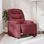 VIDAXL Fauteuil inclinable electrique Rouge bordeaux Tissu