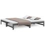 Voir la diapositive 2 : VIDAXL Lit coulissant sans matelas gris 2x(90x200) cm