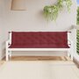 Voir la diapositive 3 : VIDAXL Coussins de banc de jardin lot de 2 rouge bordeaux melange