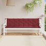 Voir la diapositive 3 : VIDAXL Coussins de banc de jardin lot de 2 rouge bordeaux melange