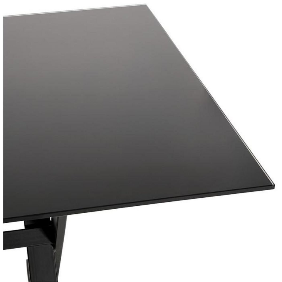 Paris Prix Table Design en Verre  Trinidad  160cm Noir