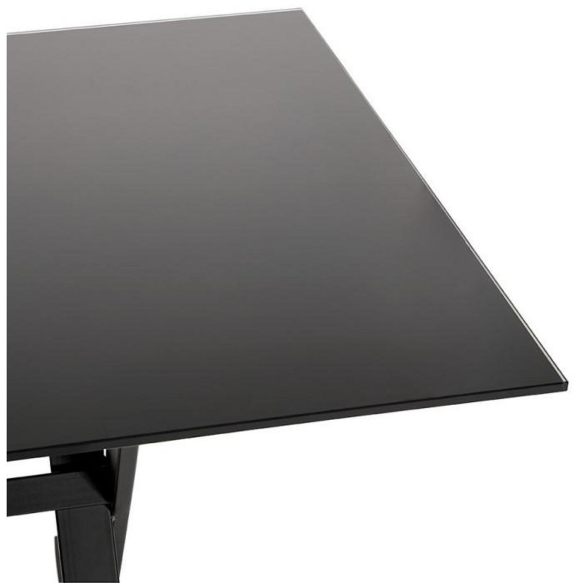 Paris Prix Table Design en Verre  Trinidad  160cm Noir