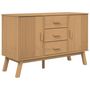 Voir la diapositive 2 : VIDAXL Buffet OLDEN marron 114x43x73,5 cm bois massif de pin