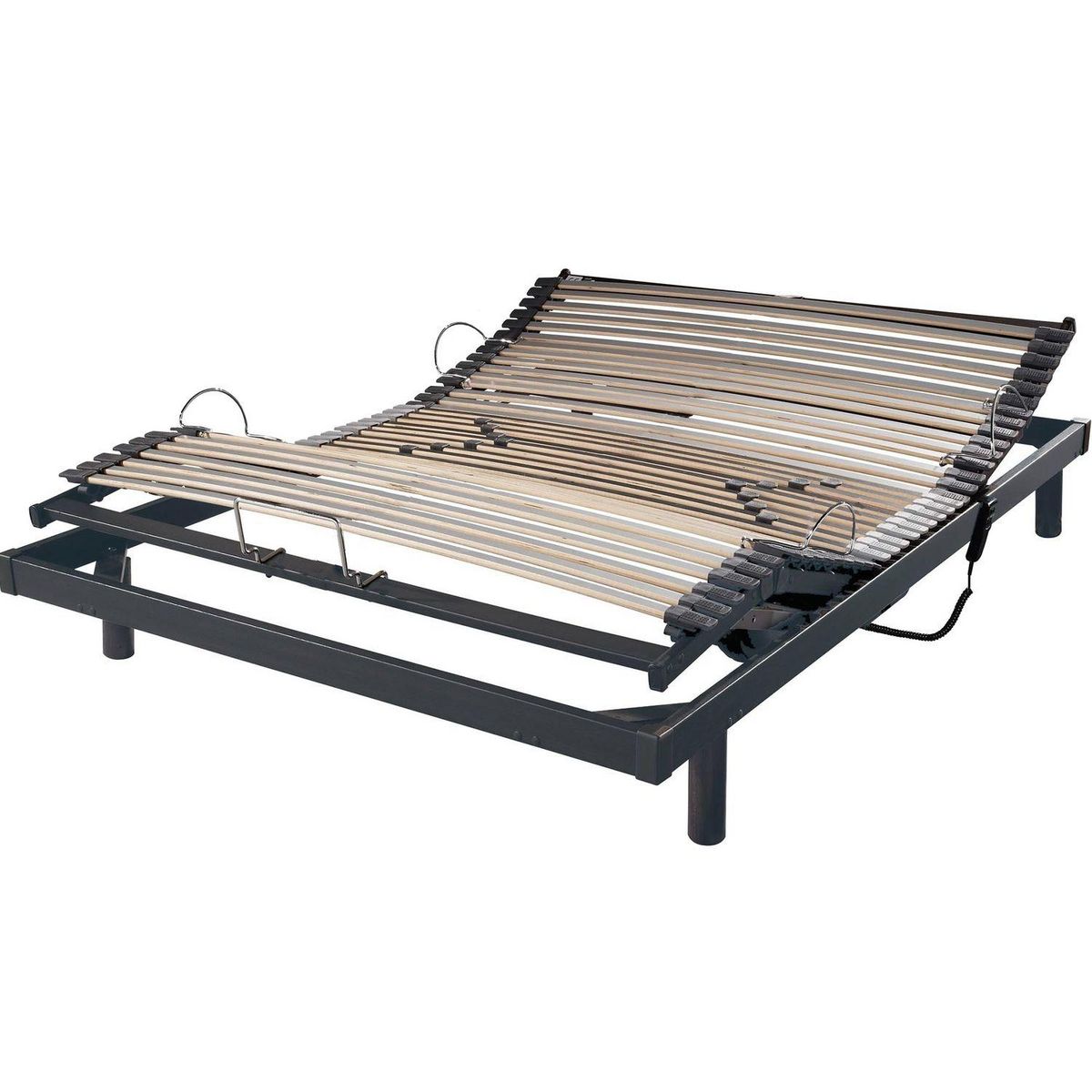 Sommier relaxation, 39 doubles lattes multiplis bois 140x190 cm MONO