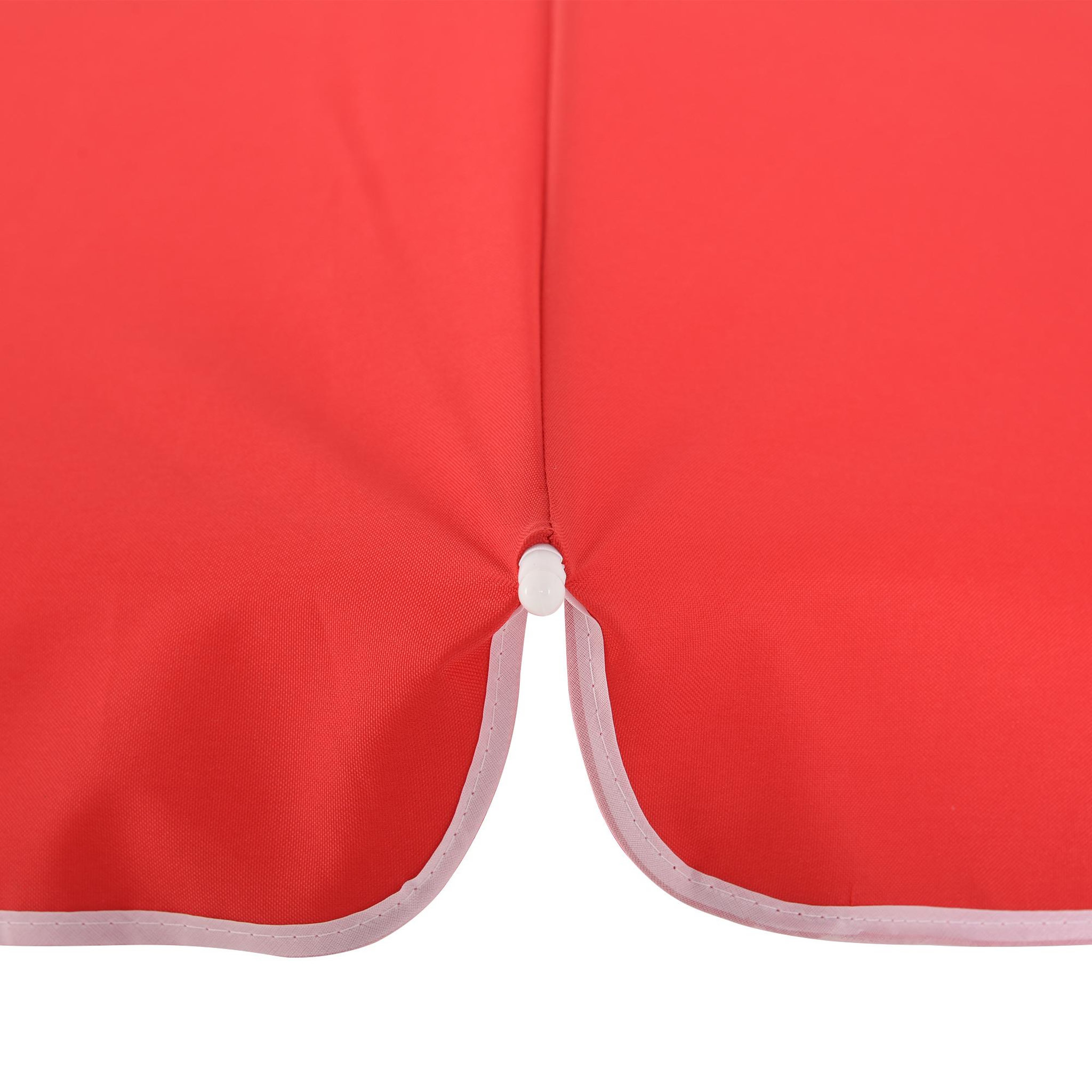 Voir la diapositive 6 : OUTSUNNY Parasol inclinable octogonal Ø 190 cm tissu polyester haute densité anti-UV hauteur réglable mât alu sac de transport inclus rouge