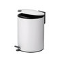 Voir la diapositive 2 : Kela line Poubelle à pédale 5l blanc - 23701