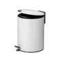 Voir la diapositive 2 : Kela line Poubelle à pédale 5l blanc - 23701