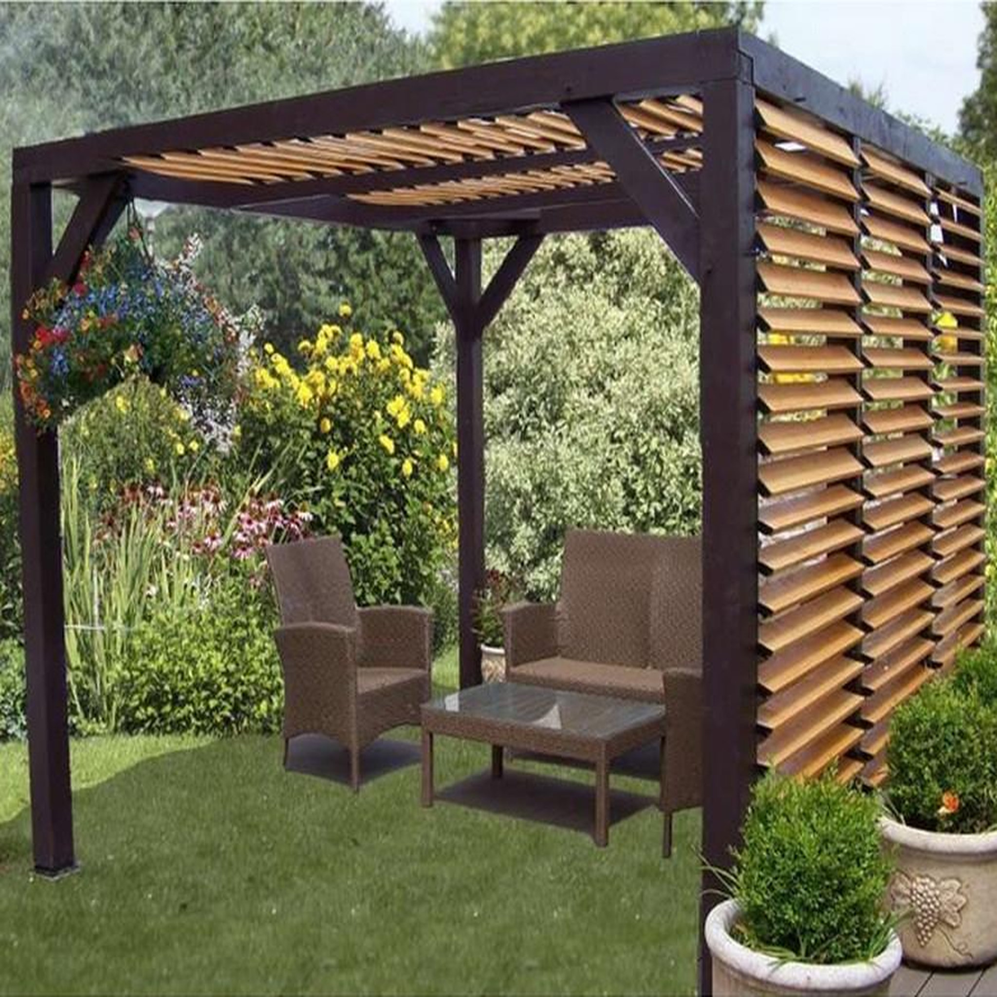 Voir la diapositive 2 : Hisense Pergola 12.20m² bois naturel - vt3436