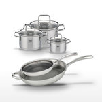 ELO Lot 2 Poêles Elo Relief Evolution 28/32cm & 3 Faitouts 12/16/20cm