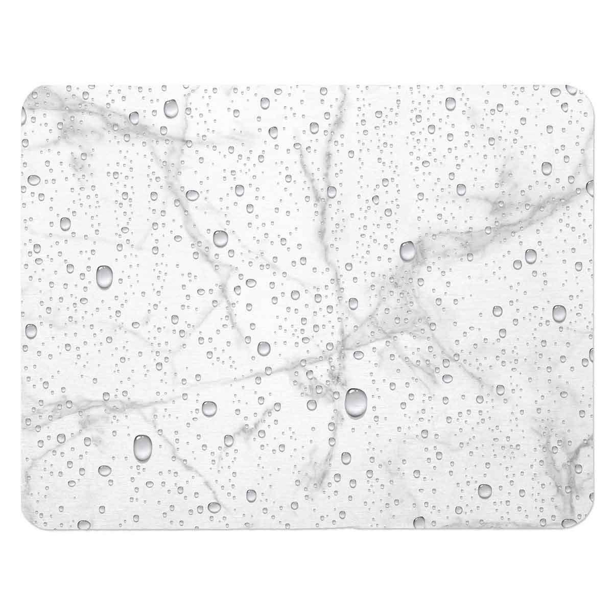 Douceur d'Intérieur Tapis de bain à motifs  aqua  50x70cm blanc