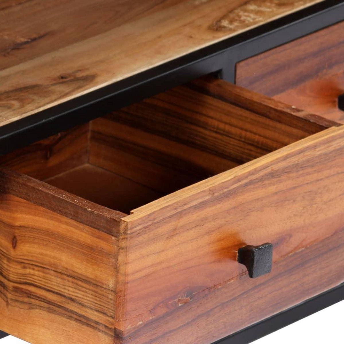 VIDAXL Meuble TV 120 x 30 x 40 cm Bois de recuperation massif et acier