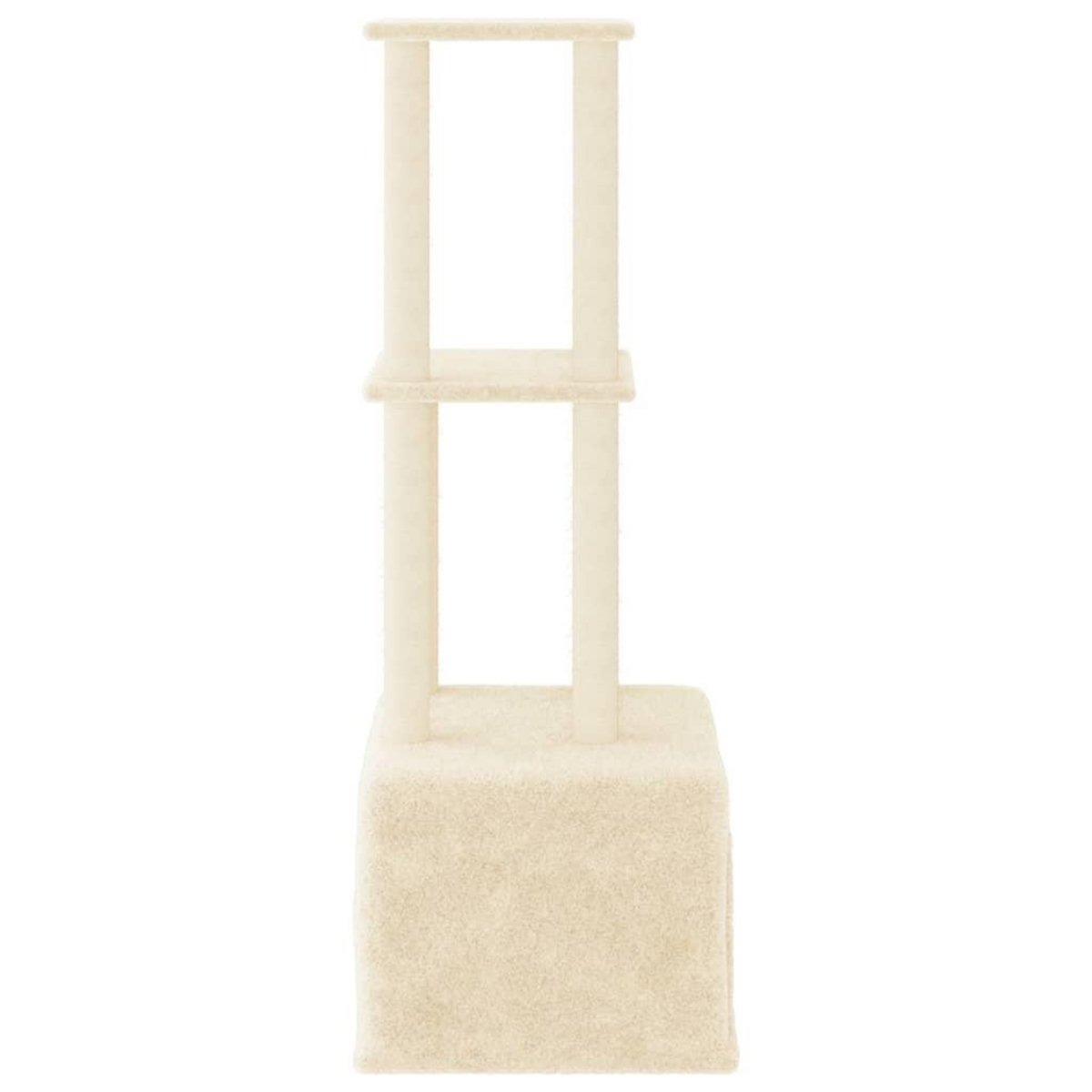 VIDAXL Arbre a chat avec griffoirs en sisal Creme 133,5 cm