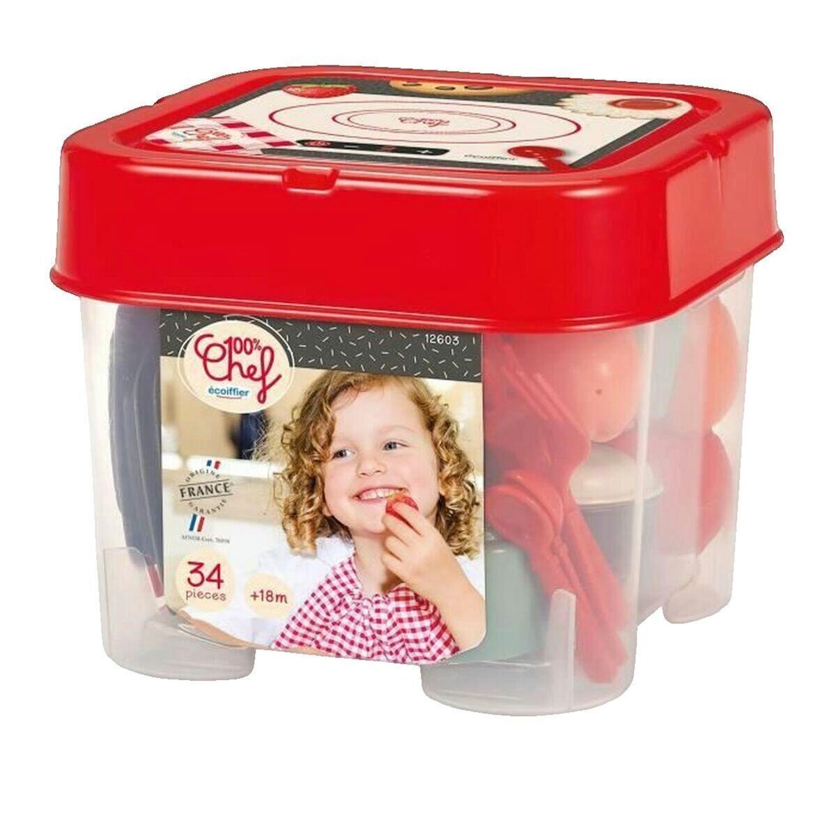 Ecoiffier Jeu de cuisine Ecoiffier Coffret Dinette coloré