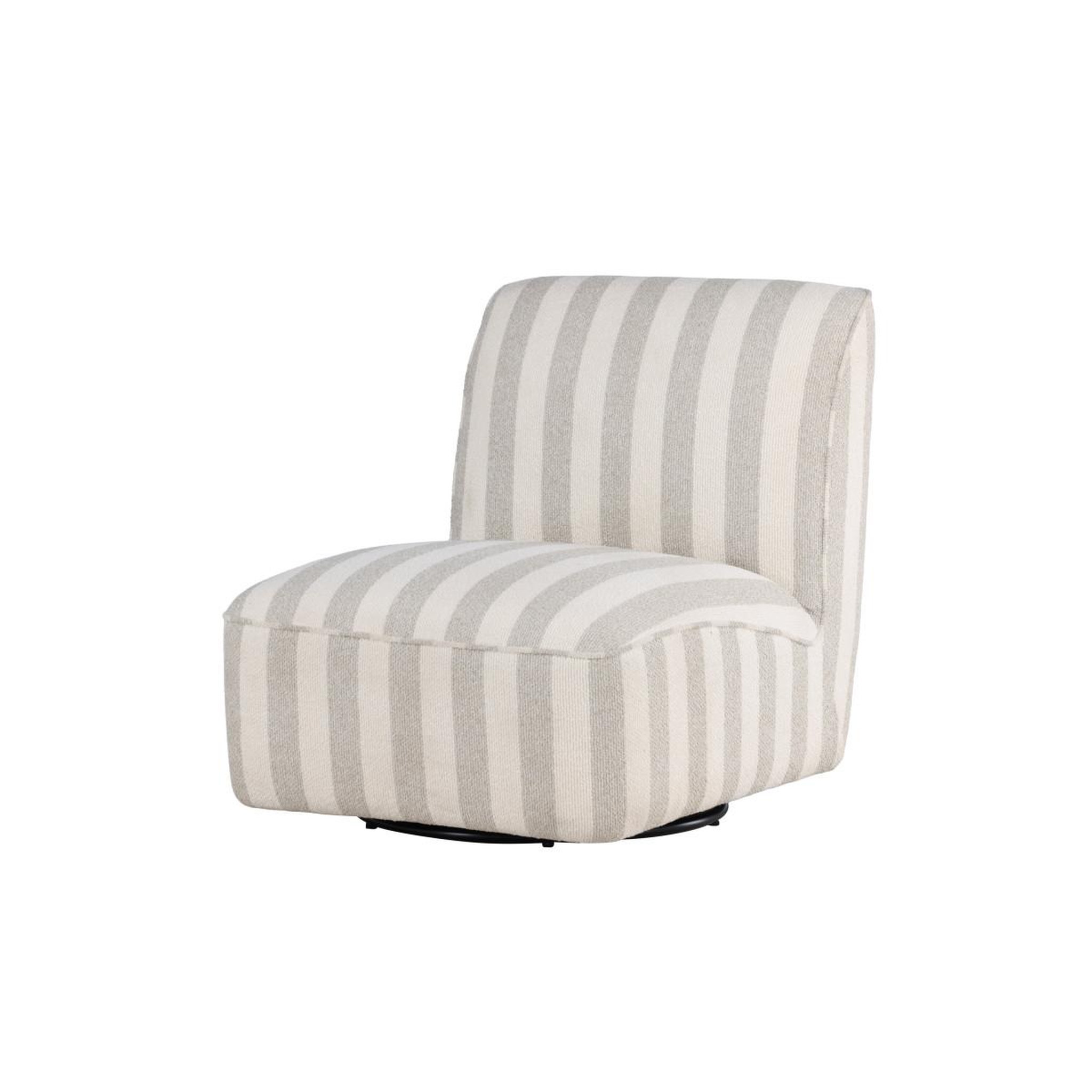Voir la diapositive 3 : Paris Prix Fauteuil lounge à rayures  my  88cm beige