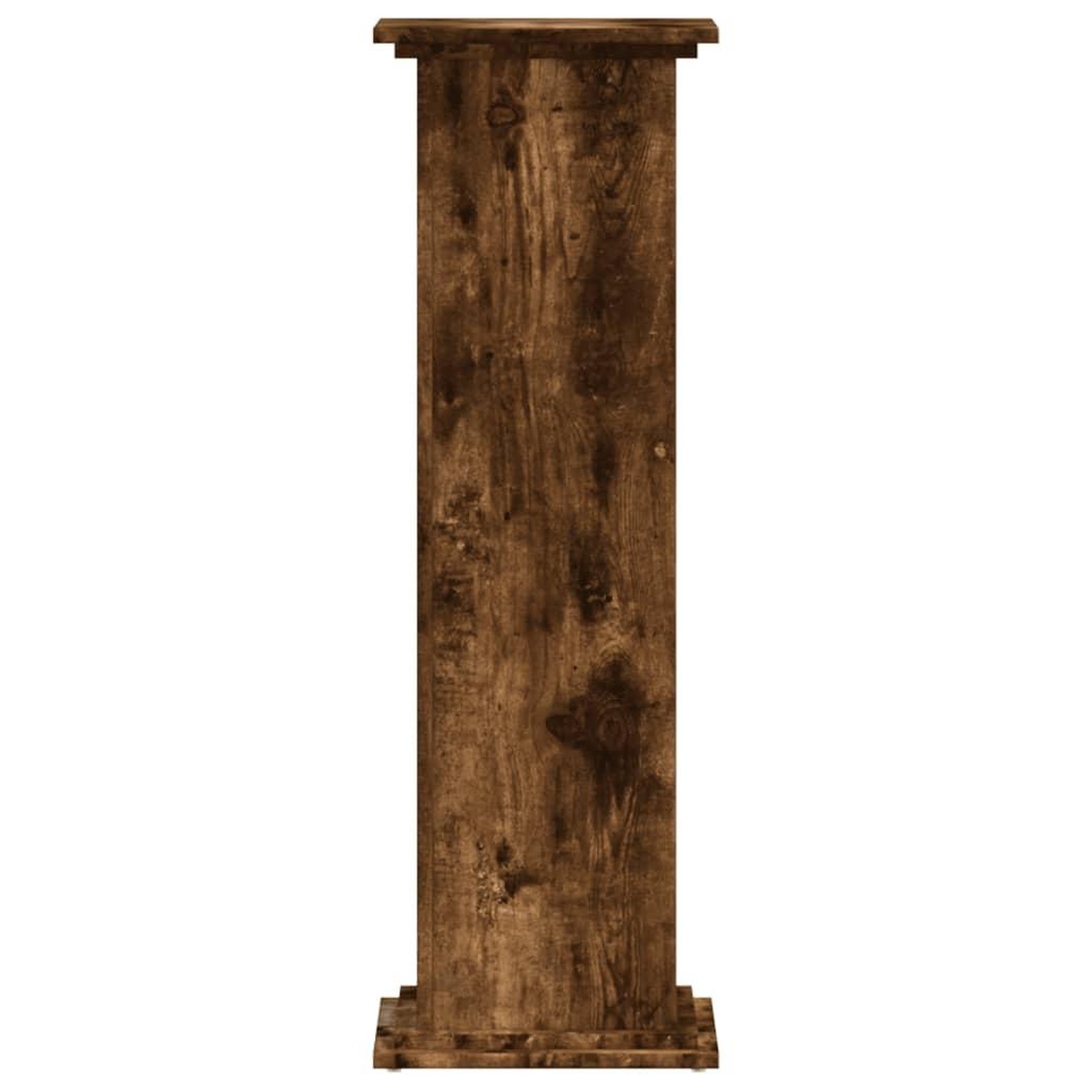 Voir la diapositive 5 : VIDAXL Support pour plantes chene fume 33x33x100 cm bois d'ingenierie