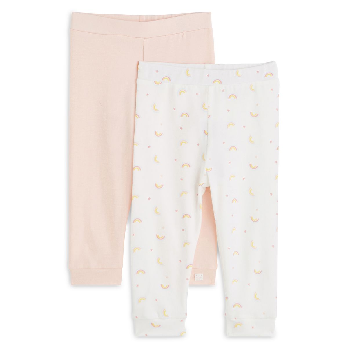 INEXTENSO Lot de 2 leggings de naissance bébé fille