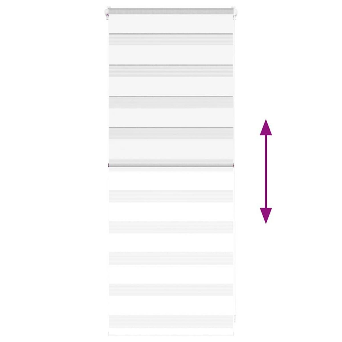 VIDAXL Store zebre blanc 65x100 cm largeur du tissu 60,9 cm polyester