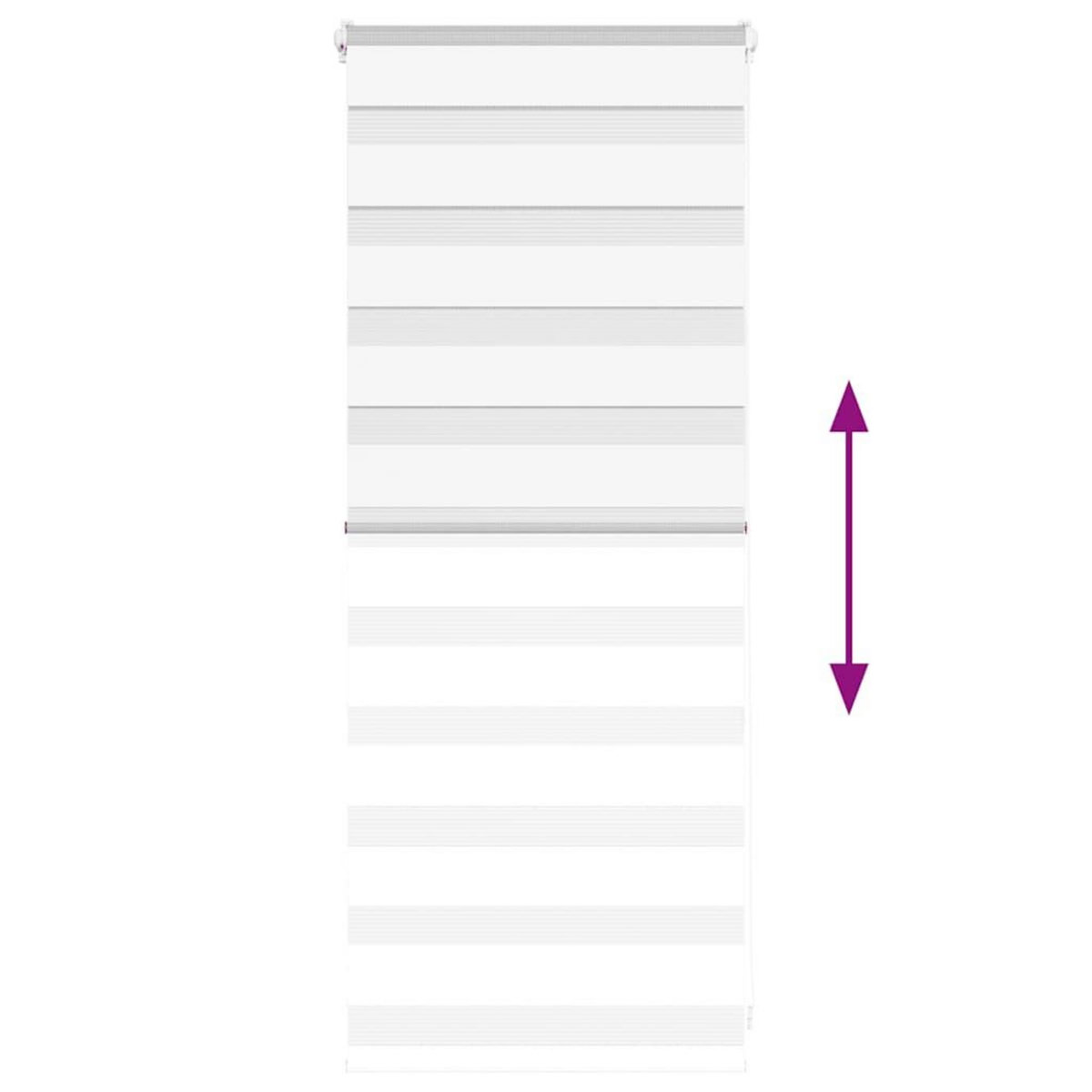 VIDAXL Store zebre blanc 65x100 cm largeur du tissu 60,9 cm polyester