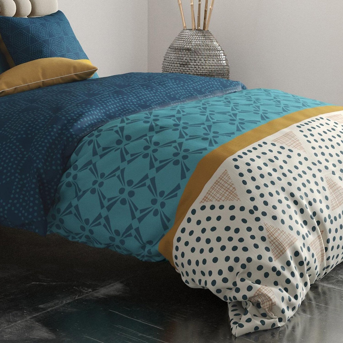 ATELIER DU COTON Parure housse de couette 100% coton 57fils oda