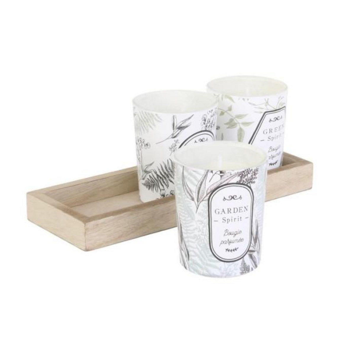 Paris Prix Lot de 3 Bougies Parfumées  Garden  5cm Fleurs de Coton