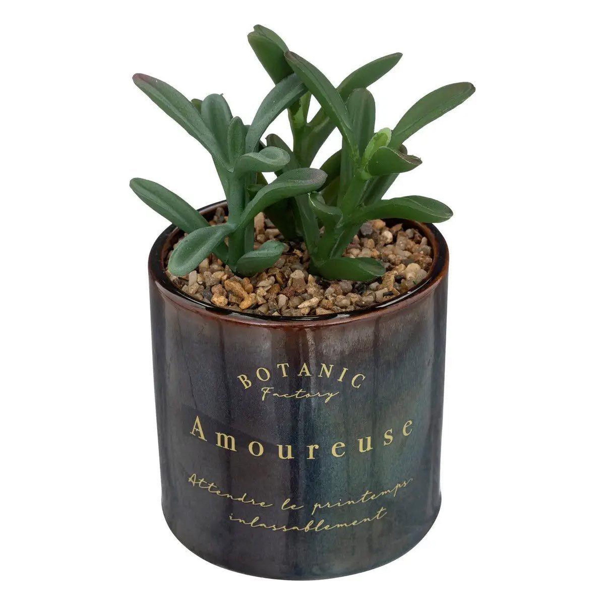 ATMOSPHERA Plante artificielle en pot déco  bota  14cm noir