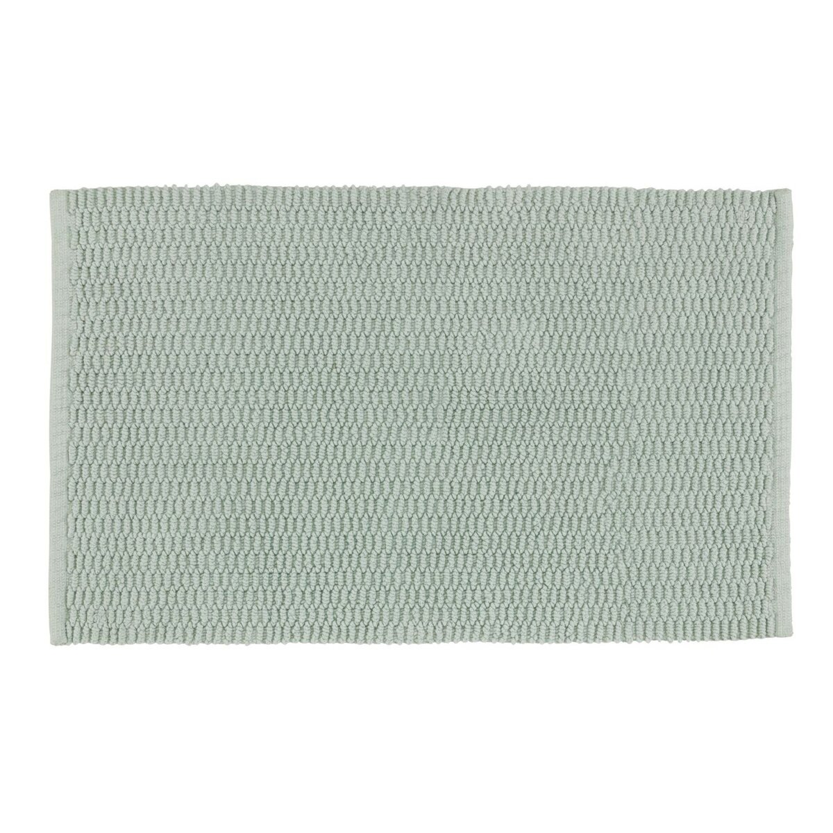 Wenko Tapis de salle de bain en coton Mona - L. 50 x l. 80 cm - Vert clair