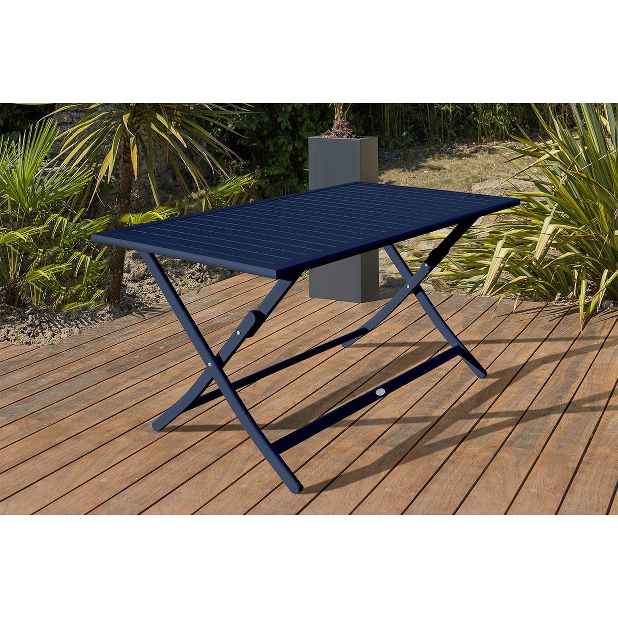 Voir la diapositive 5 : Paris Prix Table de jardin pliante  marius  140cm bleu marine