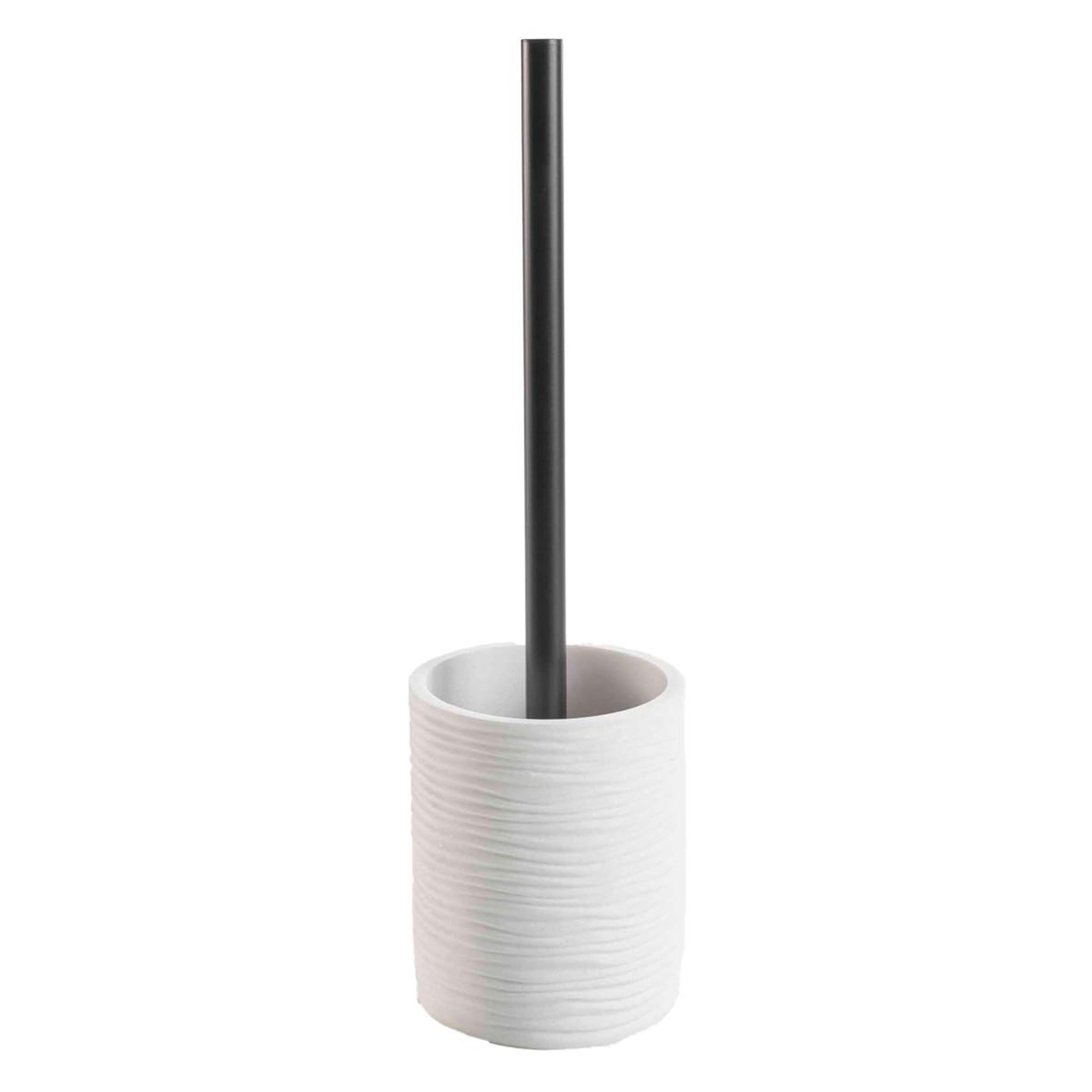 Douceur d'Intérieur Brosse wc effet strié  siloa  35cm blanc